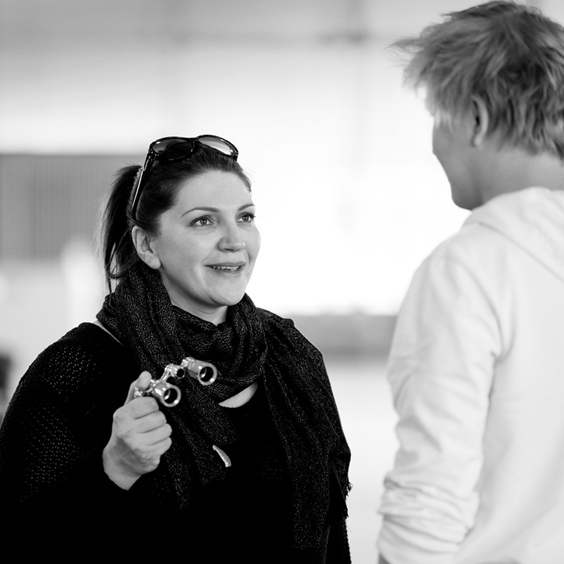 На репетиционной площадке «Евгения Онегина»: Анастасия Виноградова‑Заболотская — Ларина