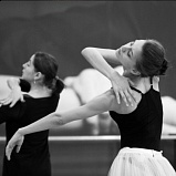 Dress rehearsal of the ballet <i>La Sylphide</i>  